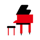 red-black-piano-icon